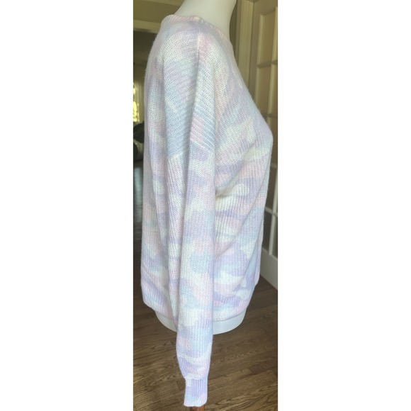 27 Miles Malibu Vaughn Cashmere Sweater Pastel Camo Hand Dyed Women's M NWT - Picture 4 of 8